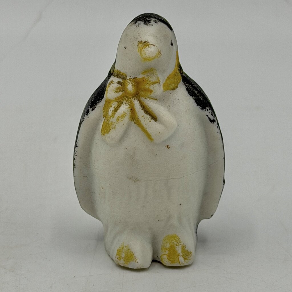 Lot Of 10 Vintage Miniature Bisque Animal Figurines Dog Bunny Cat Horse Penguin /cb