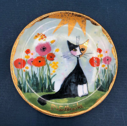 Vintage Goebel Rosina Wachtmeister “Giardino” Mini Cat Plate /b
