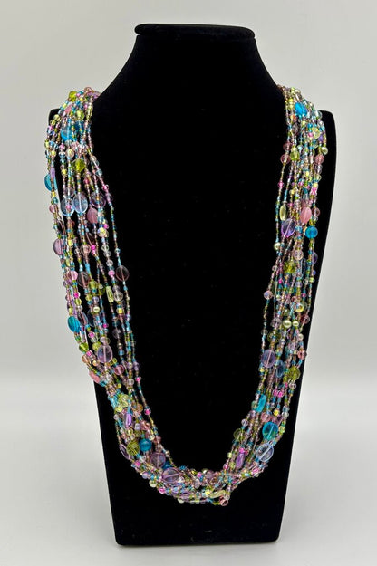 Joan Rivers Mulit Strand Pastel Czech Republic Beads /j