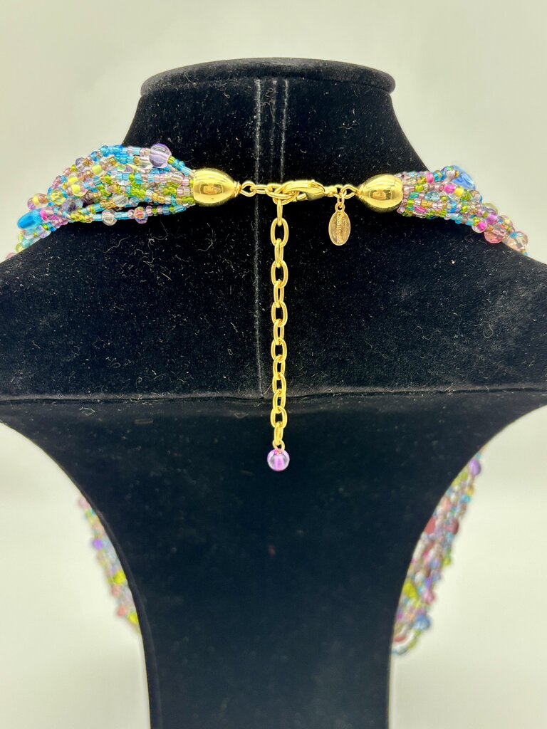Joan Rivers Mulit Strand Pastel Czech Republic Beads /j