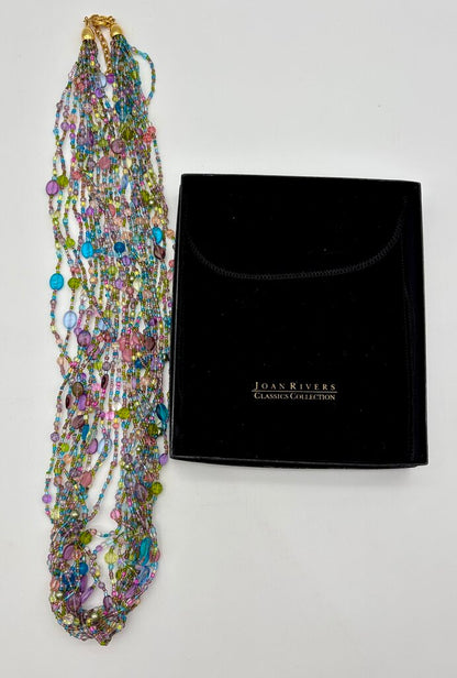 Joan Rivers Mulit Strand Pastel Czech Republic Beads /j