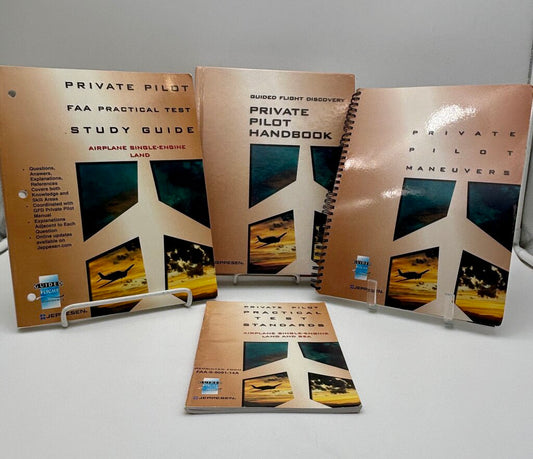 Set of Private Pilot Handbooks, Study Guide,Test Guide, Aeronautical Charts, etc. /j