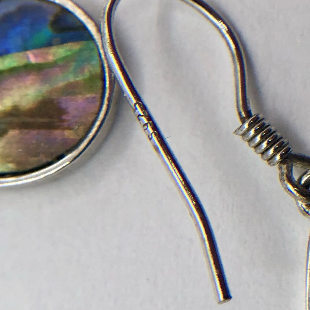 3pr Sterling Silver & Abalone Dangle Earrings /b