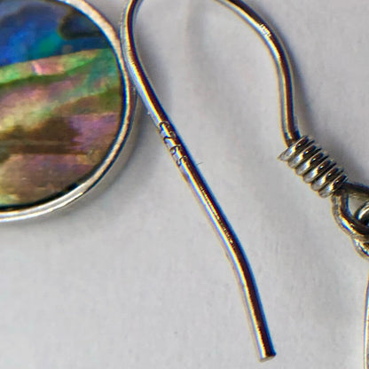 3pr Sterling Silver & Abalone Dangle Earrings /b
