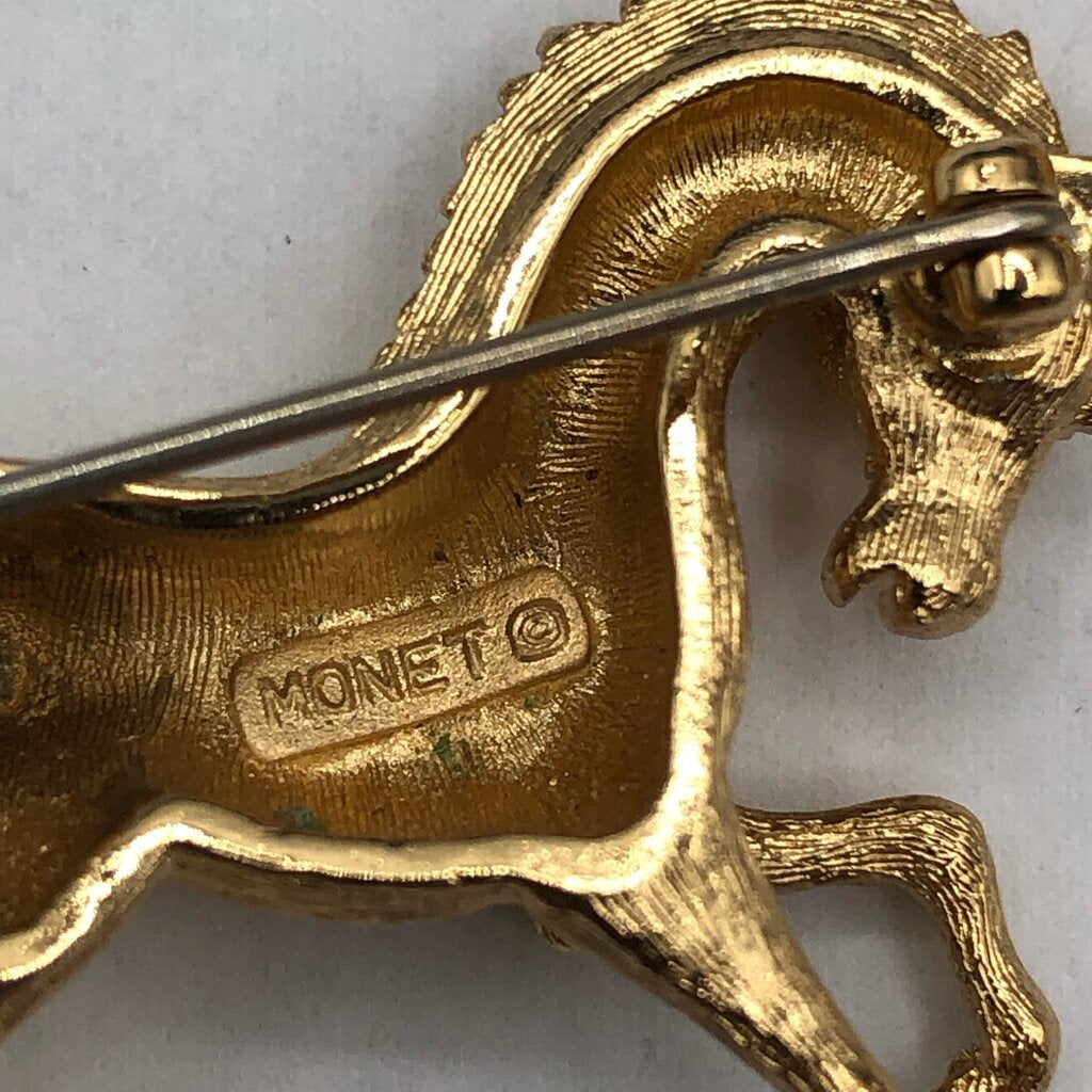 Pair Equestrian Horse Brooches/ Monet & Beau Sterling Silver /b
