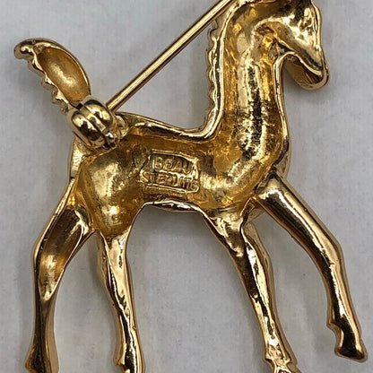 Pair Equestrian Horse Brooches/ Monet & Beau Sterling Silver /b