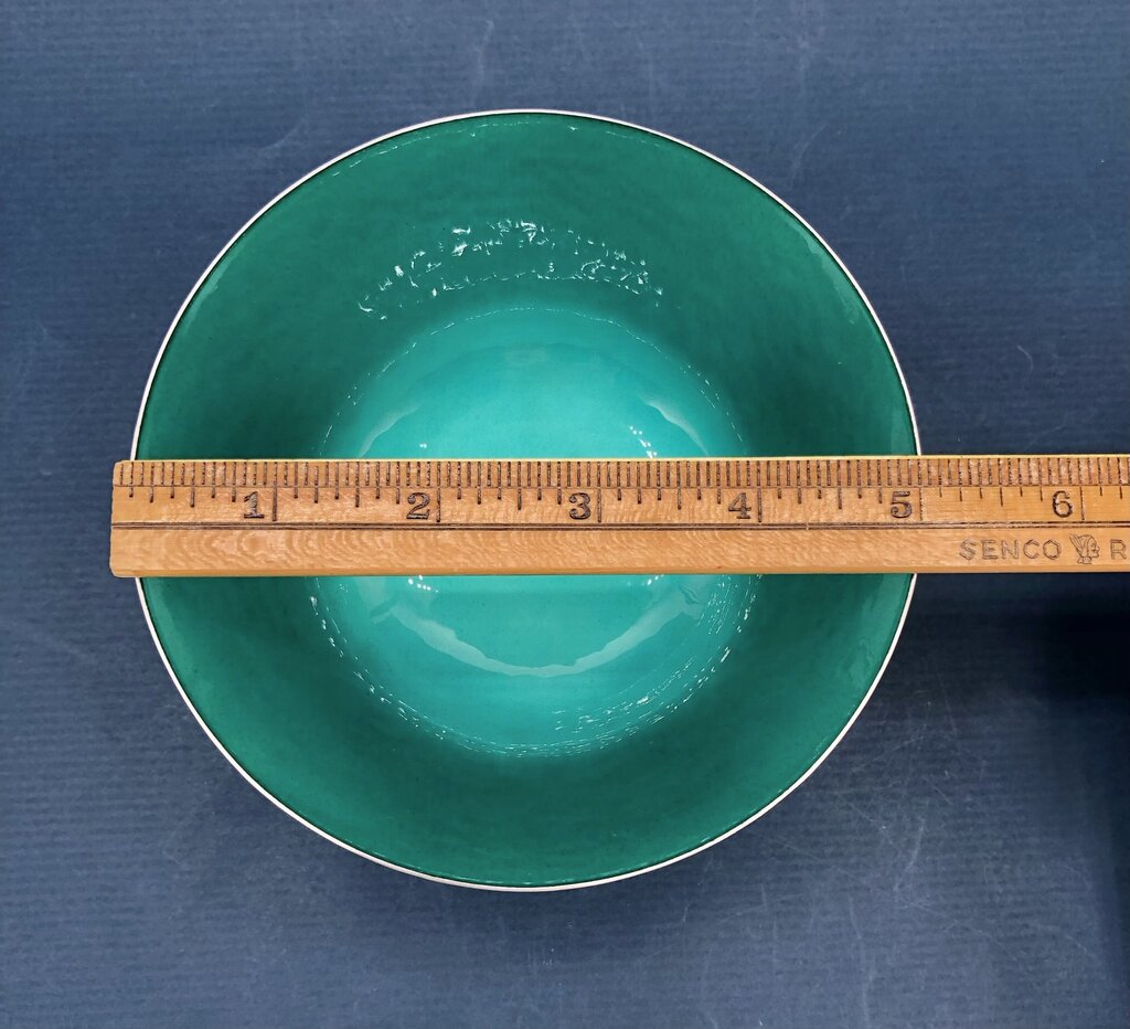 Towle #46 Turquoise Enameled Sterling Silver Bowl /b