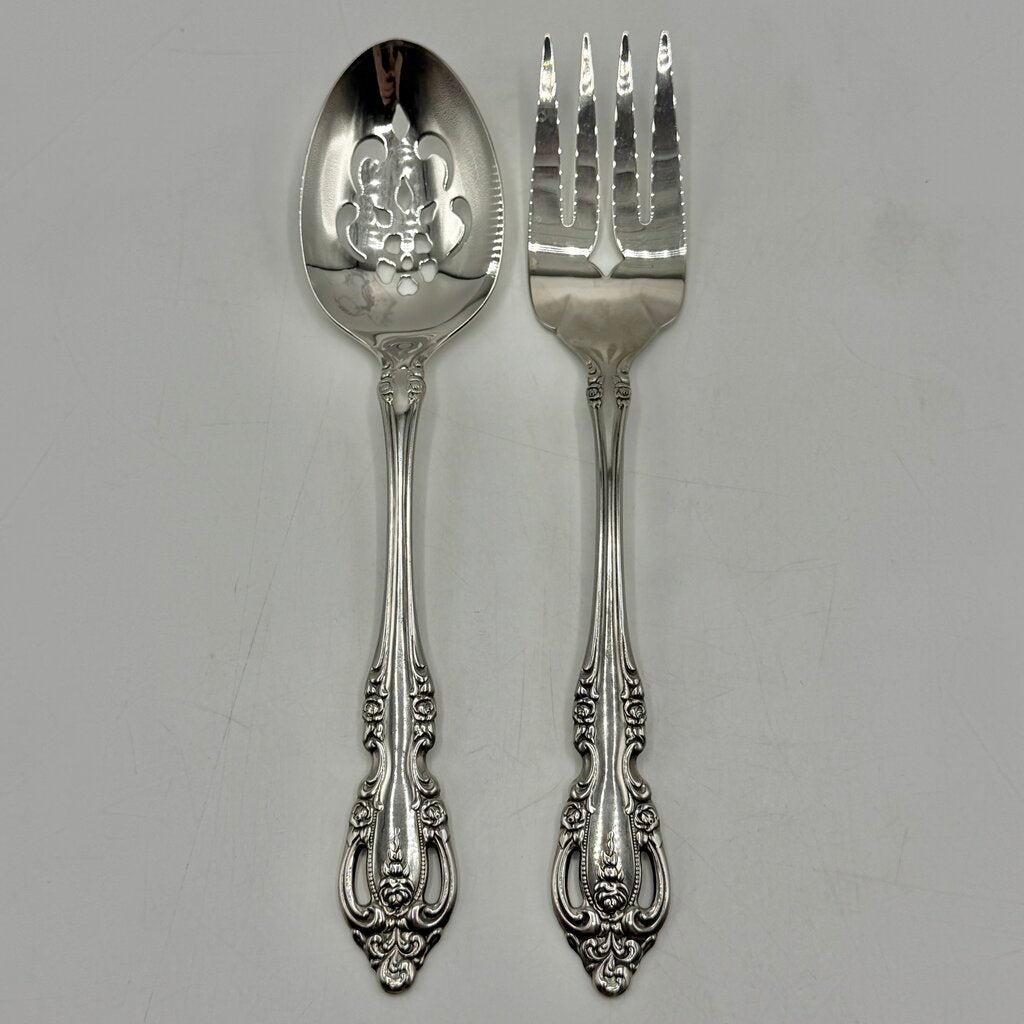 Oneida Community Stainless “Brahms” 7 Piece Serving Set Spoons Casserole Fork /cb