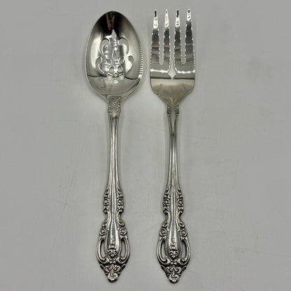 Oneida Community Stainless “Brahms” 7 Piece Serving Set Spoons Casserole Fork /cb