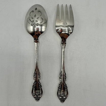 Oneida Community Stainless “Brahms” 7 Piece Serving Set Spoons Casserole Fork /cb