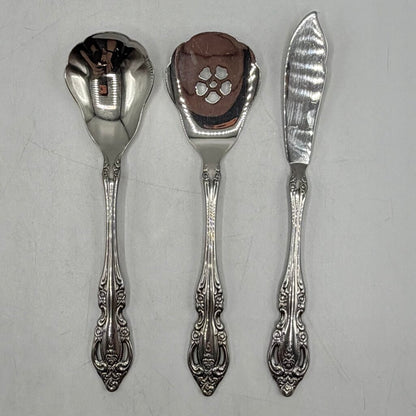 Oneida Community Stainless “Brahms” 7 Piece Serving Set Spoons Casserole Fork /cb