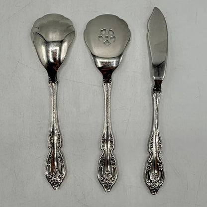 Oneida Community Stainless “Brahms” 7 Piece Serving Set Spoons Casserole Fork /cb