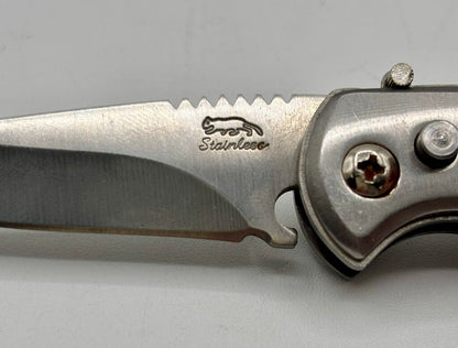 Lot of 3 Switchblade Knives 2 VTG.Italian Style & 1 Stainless /j