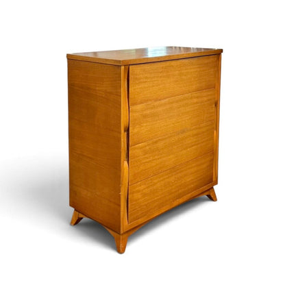 Tri-Bond Furniture Oak Tall 4 Drawer Dresser