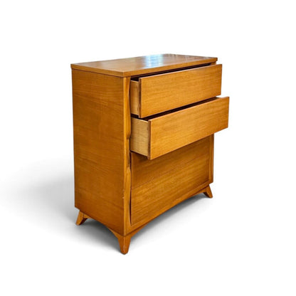 Tri-Bond Furniture Oak Tall 4 Drawer Dresser