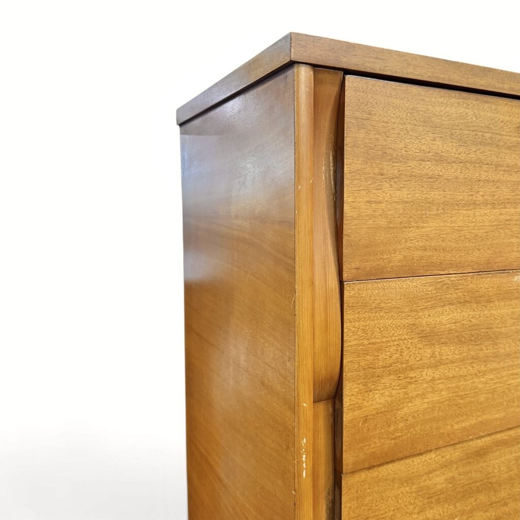Tri-Bond Furniture Oak Tall 4 Drawer Dresser
