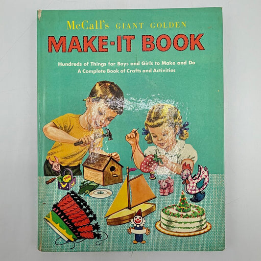 Vintage 1953 McCall’s Giant Golden Make-It Book Children Activity Hardcover Book /cb