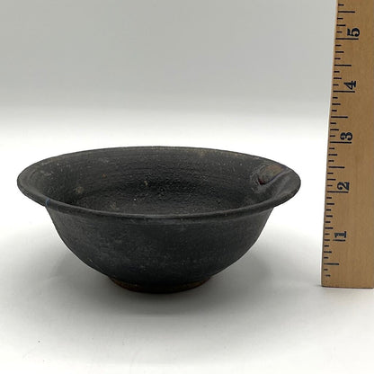 Matte Multicolored Ceramic Bowl with Textured Finish /f