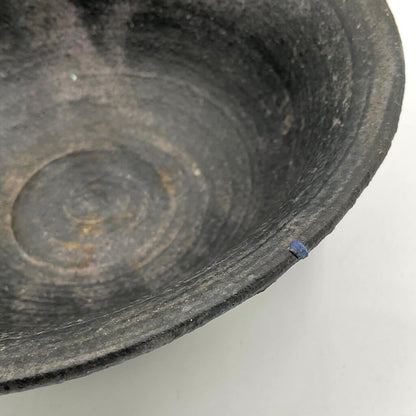 Matte Multicolored Ceramic Bowl with Textured Finish /f