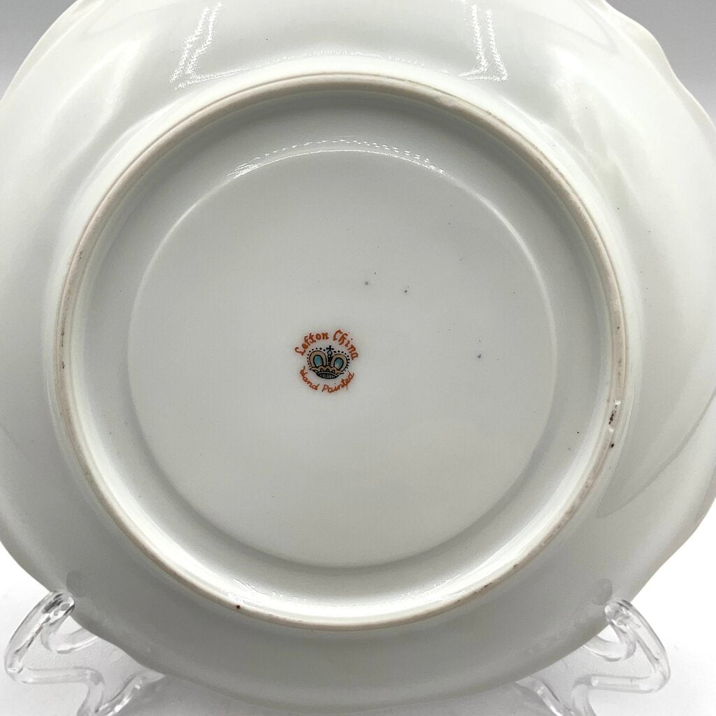Antique Hand Painted Lefton Heavenly Rose Teacup and Saucer /f
