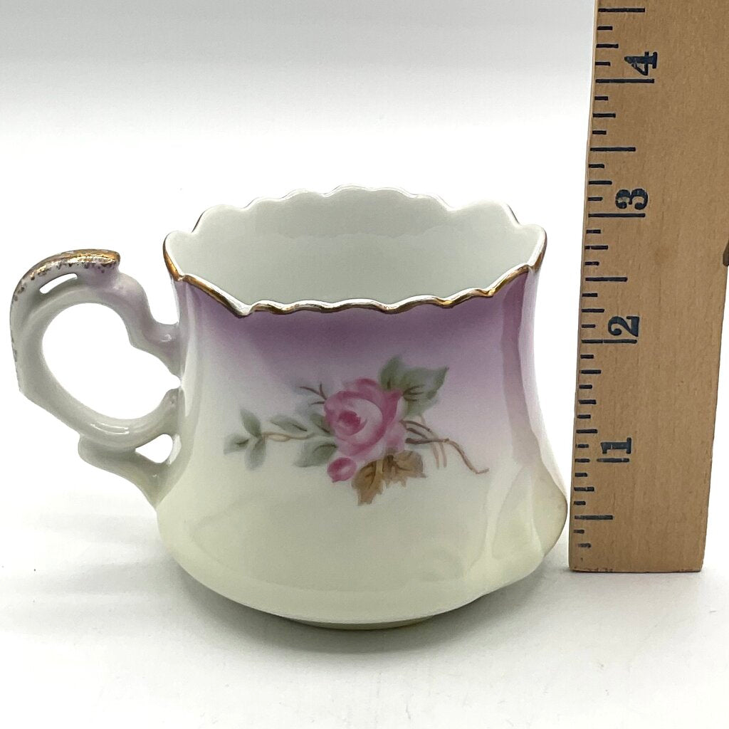 Antique Hand Painted Lefton Heavenly Rose Teacup and Saucer /f