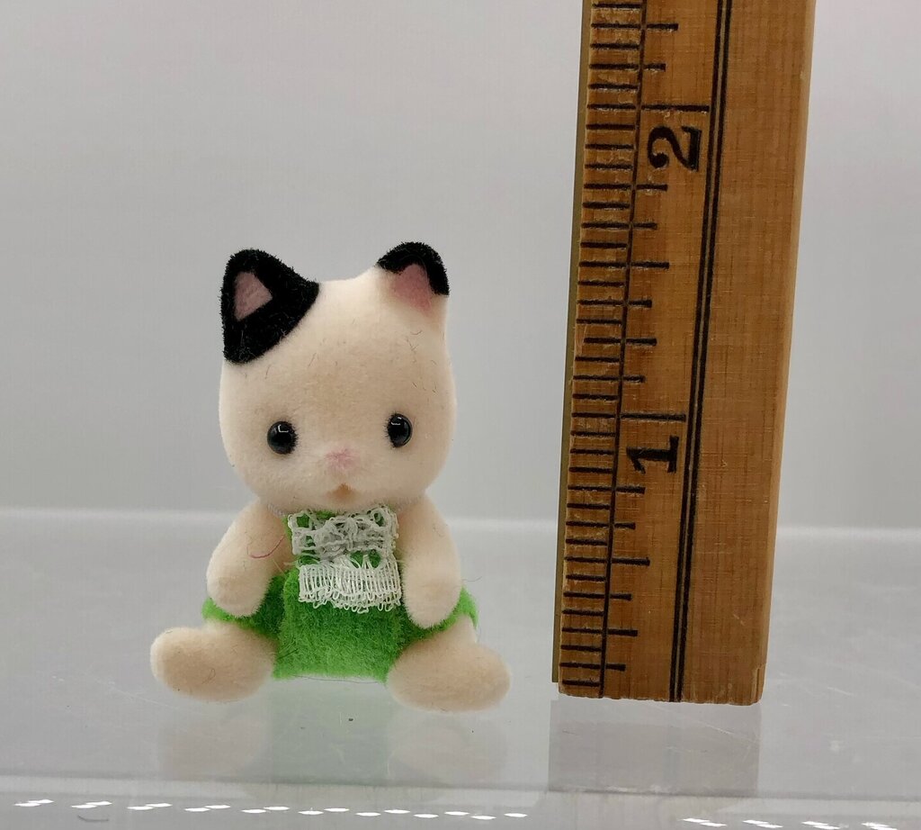 5pc Calico Critters Sylvanian Tuxedo Cat Family /b
