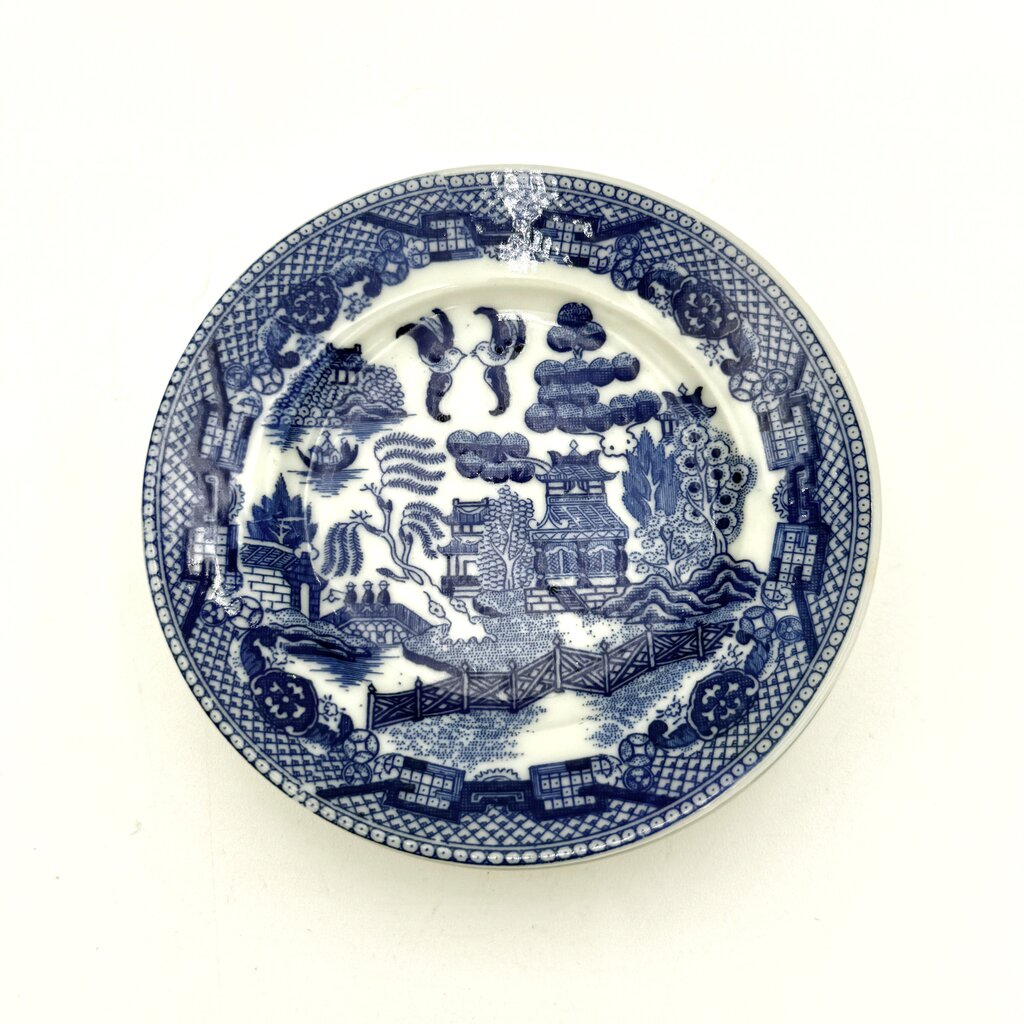 Set Of 14 Mini Blue Willow Porcelain Tea Set