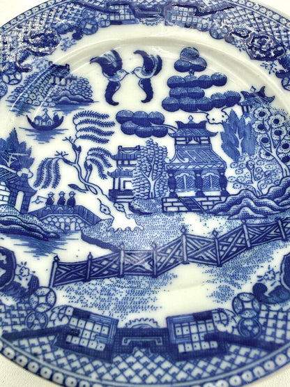 Set Of 14 Mini Blue Willow Porcelain Tea Set