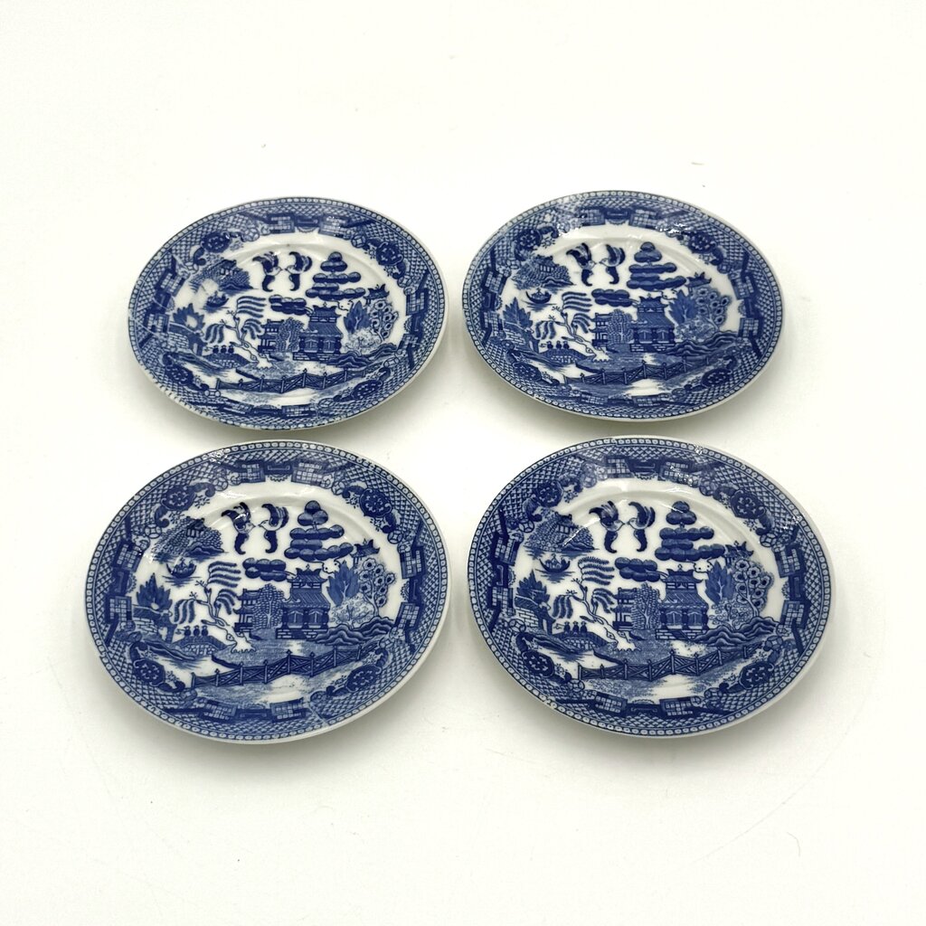 Set Of 14 Mini Blue Willow Porcelain Tea Set
