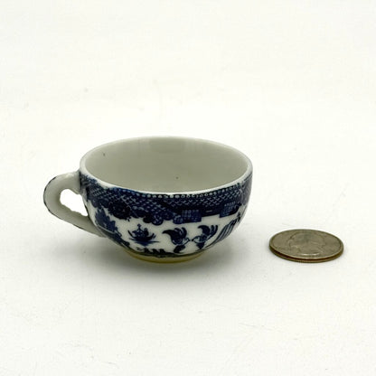 Set Of 14 Mini Blue Willow Porcelain Tea Set