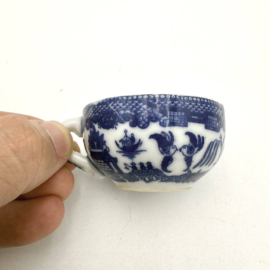 Set Of 14 Mini Blue Willow Porcelain Tea Set