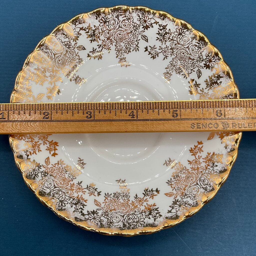 Vintage Royal Albert Gold Floral Chintz Montrose Teacup and Saucer /f