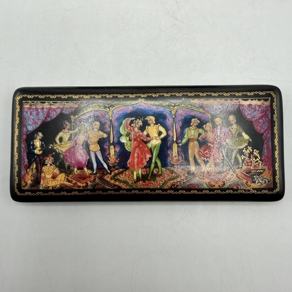 Vintage 1991 Ardleigh Elliott & Sons Russian Ballet Nutcracker Porcelain Musical Trinket Box Dance Of The Sugarplum Fairy /cb