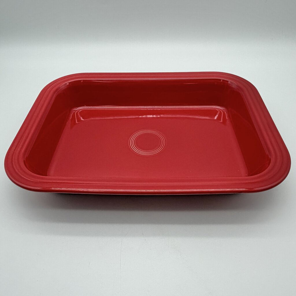 Homer Laughlin Fiesta 9” x 13” Scarlet Red Rectangular Baker/Lasagna Server /cb