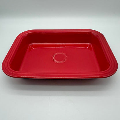 Homer Laughlin Fiesta 9” x 13” Scarlet Red Rectangular Baker/Lasagna Server /cb