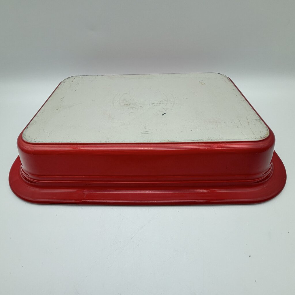 Homer Laughlin Fiesta 9” x 13” Scarlet Red Rectangular Baker/Lasagna Server /cb