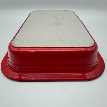 Homer Laughlin Fiesta 9” x 13” Scarlet Red Rectangular Baker/Lasagna Server /cb