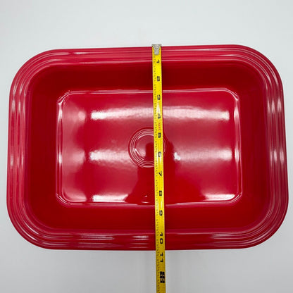 Homer Laughlin Fiesta 9” x 13” Scarlet Red Rectangular Baker/Lasagna Server /cb