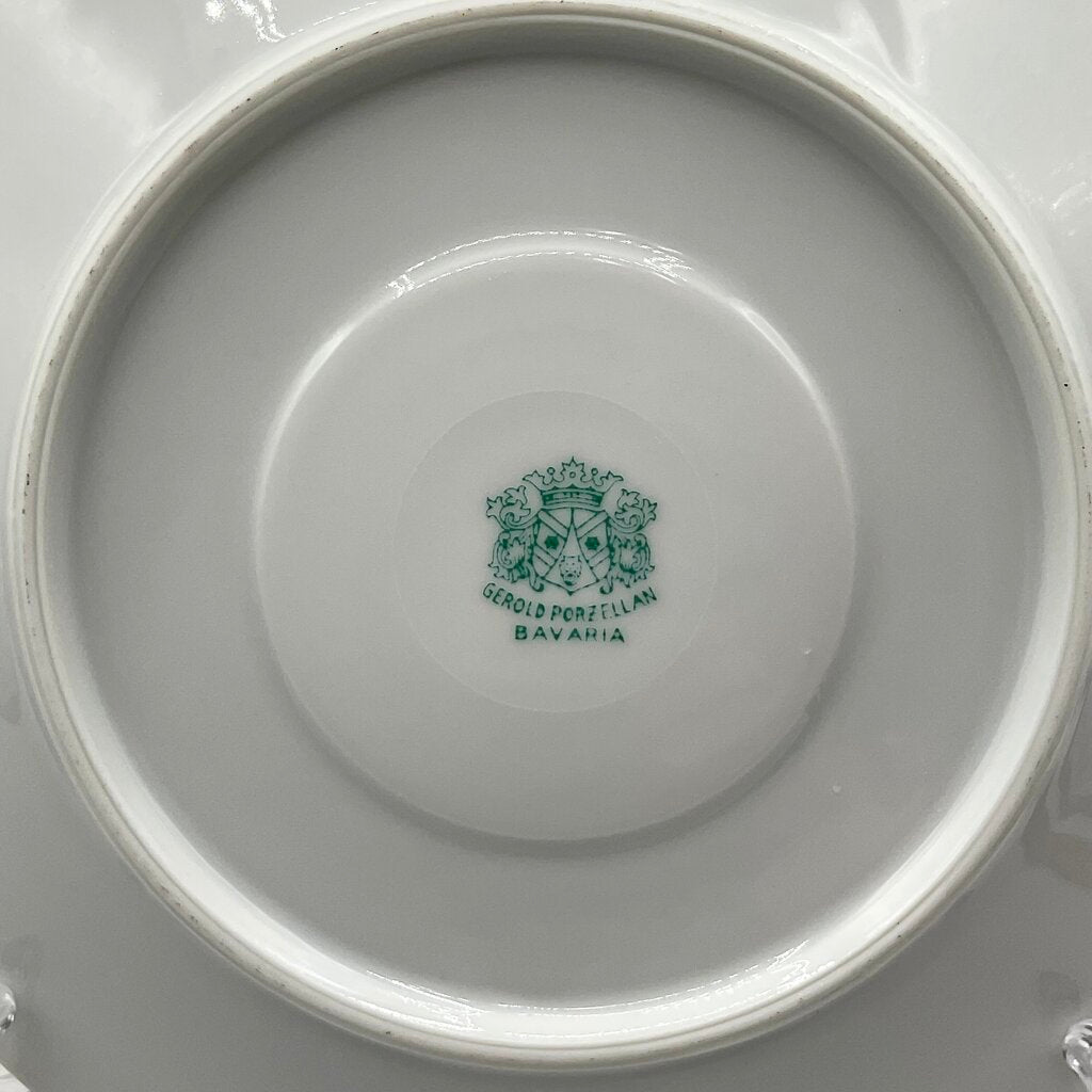 Antique Gerold Porzellan Teacup and Saucer with Dessert Plate /f