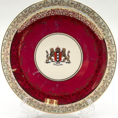 Antique Gerold Porzellan Teacup and Saucer with Dessert Plate /f