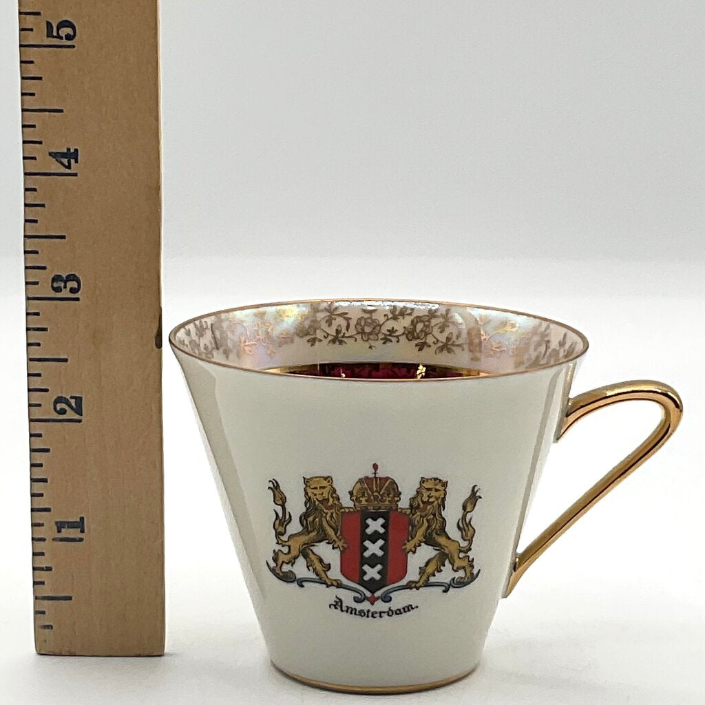 Antique Gerold Porzellan Teacup and Saucer with Dessert Plate /f