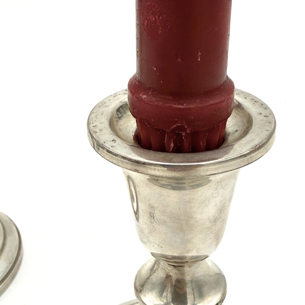 Pair Of Towle Sterling Silver Weighted Candle Stick Holders #734