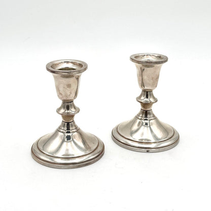 Pair Of Towle Sterling Silver Weighted Candle Stick Holders #734