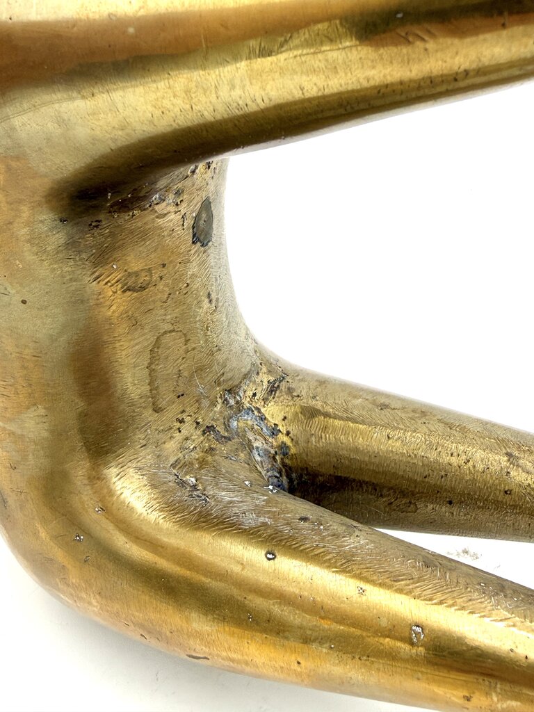 VTG Etched Solid Brass MCM Llama Statue (AS IS)