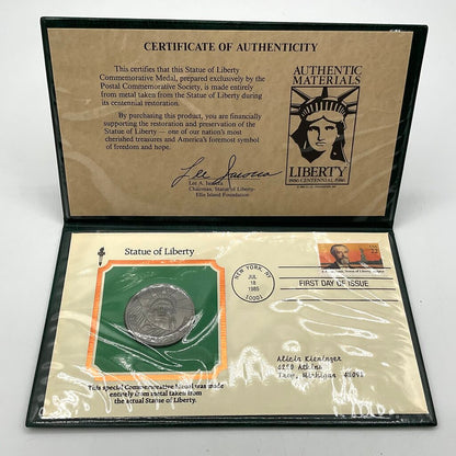 Postal Commemorative Society 1985 Statue Of Liberty Commemorative Medal /f