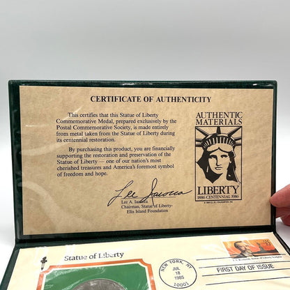 Postal Commemorative Society 1985 Statue Of Liberty Commemorative Medal /f