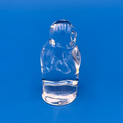 VTG Cristal De Sevres Crystal Owl w/ Certificate By Franklin Mint
