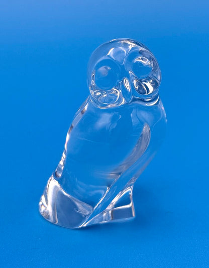 VTG Cristal De Sevres Crystal Owl w/ Certificate By Franklin Mint