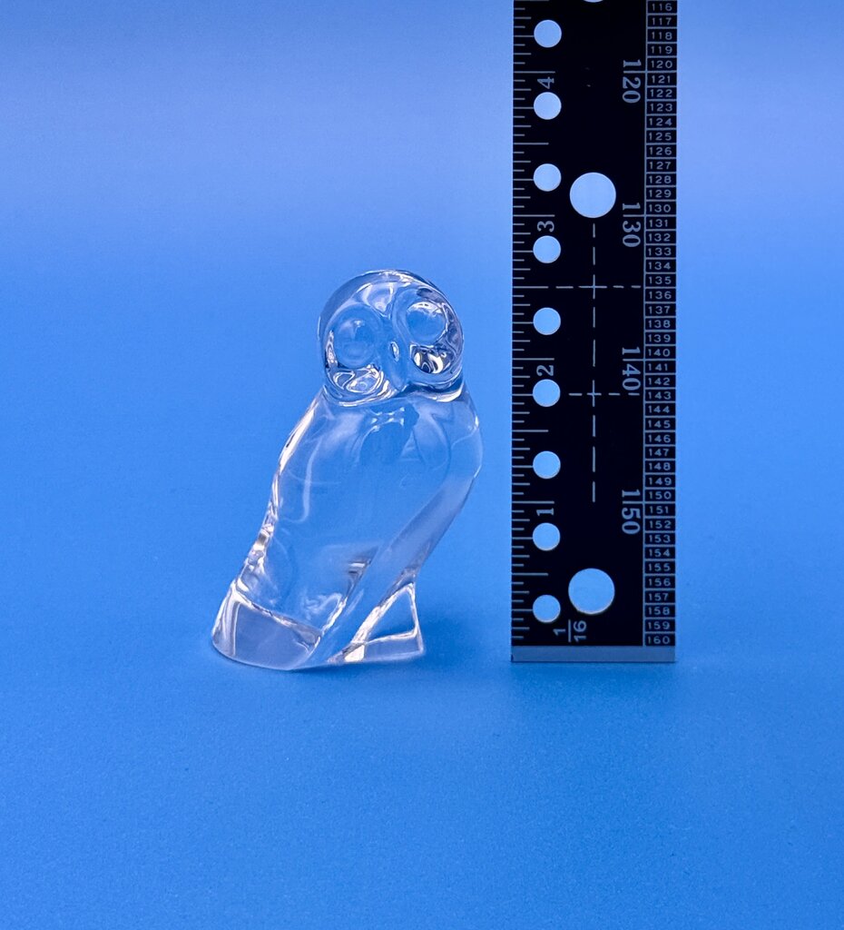 VTG Cristal De Sevres Crystal Owl w/ Certificate By Franklin Mint