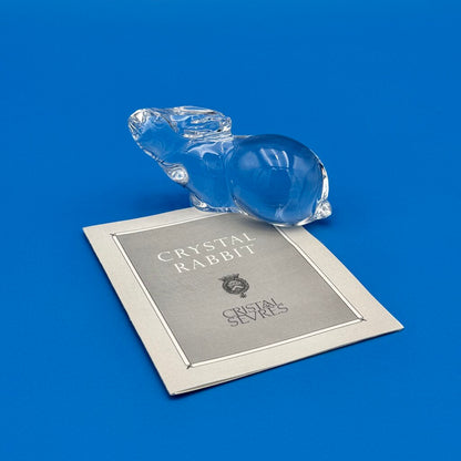 VTG Cristal De Sevres Crystal Rabbit w/ Certificate By Franklin Mint
